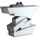 Meridian Jade Mirrored Mirrored Console Table IMAGE 1