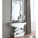  Meridian Jade Mirrored Mirrored Console Table IMAGE 2
