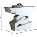  Meridian Jade Mirrored Mirrored Console Table IMAGE 3
