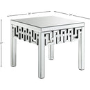  Meridian Aria Mirrored Mirrored End / Side Table IMAGE 3