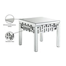  Meridian Aria Mirrored Mirrored End / Side Table IMAGE 4