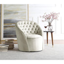  Manufacturer Color_Cream -- Meridian Alessio Stationary Fabric Accent Chair IMAGE 2