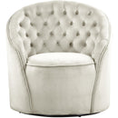  Manufacturer Color_Cream -- Meridian Alessio Stationary Fabric Accent Chair IMAGE 4