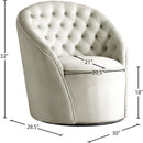  Manufacturer Color_Cream -- Meridian Alessio Stationary Fabric Accent Chair IMAGE 6