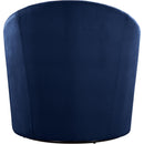  Manufacturer Color_Navy -- Alessio Navy Velvet Upholstered Swivel Accent Chair IMAGE 3