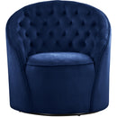  Manufacturer Color_Navy -- Alessio Navy Velvet Upholstered Swivel Accent Chair IMAGE 4