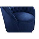 Manufacturer Color_Navy -- Alessio Navy Velvet Upholstered Swivel Accent Chair IMAGE 5