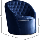  Manufacturer Color_Navy -- Alessio Navy Velvet Upholstered Swivel Accent Chair IMAGE 6