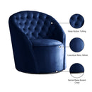  Manufacturer Color_Navy -- Alessio Navy Velvet Upholstered Swivel Accent Chair IMAGE 7
