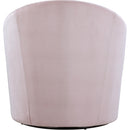  Manufacturer Color_Pink -- Alessio Pink Velvet Upholstered Swivel Accent Chair IMAGE 3