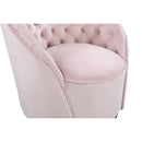  Manufacturer Color_Pink -- Alessio Pink Velvet Upholstered Swivel Accent Chair IMAGE 5