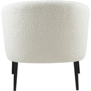  Meridian Barlow White Faux Fur Upholstered Accent Chair IMAGE 3