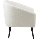  Meridian Barlow White Faux Fur Upholstered Accent Chair IMAGE 4