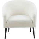  Meridian Barlow White Faux Fur Upholstered Accent Chair IMAGE 5