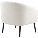  Meridian Barlow White Faux Fur Upholstered Accent Chair IMAGE 6