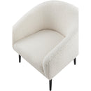  Meridian Barlow White Faux Fur Upholstered Accent Chair IMAGE 7
