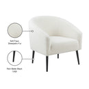  Meridian Barlow White Faux Fur Upholstered Accent Chair IMAGE 9