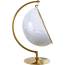  Manufacturer Color_White -- Luna White Acrylic And Fabric Upholstered Swing Bubble Accent Chair IMAGE 5