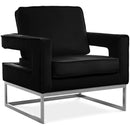  Manufacturer Color_Black -- Meridian Noah Stationary Fabric Accent Chair IMAGE 1