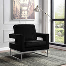  Manufacturer Color_Black -- Meridian Noah Stationary Fabric Accent Chair IMAGE 2