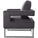  Manufacturer Color_Grey -- Noah Grey Velvet Upholstered Accent Chair IMAGE 4