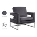  Manufacturer Color_Grey -- Noah Grey Velvet Upholstered Accent Chair IMAGE 8