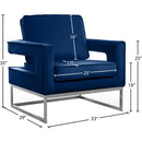 Manufacturer Color_Navy -- Noah Navy Velvet Upholstered Accent Chair IMAGE 7