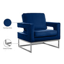  Manufacturer Color_Navy -- Noah Navy Velvet Upholstered Accent Chair IMAGE 8