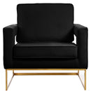  Manufacturer Color_Black -- Noah Black Velvet Upholstered Accent Chair IMAGE 3