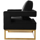  Manufacturer Color_Black -- Noah Black Velvet Upholstered Accent Chair IMAGE 4