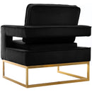  Manufacturer Color_Black -- Noah Black Velvet Upholstered Accent Chair IMAGE 6