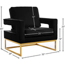  Manufacturer Color_Black -- Noah Black Velvet Upholstered Accent Chair IMAGE 7