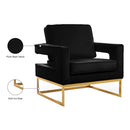 Manufacturer Color_Black -- Noah Black Velvet Upholstered Accent Chair IMAGE 8