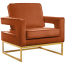 Meridian Noah Stationary Fabric Accent Chair 511Cognac IMAGE 1