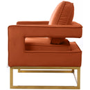  Manufacturer Color_Cognac -- Noah Cognac Velvet Upholstered Accent Chair IMAGE 4