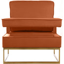  Manufacturer Color_Cognac -- Noah Cognac Velvet Upholstered Accent Chair IMAGE 5