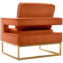  Manufacturer Color_Cognac -- Noah Cognac Velvet Upholstered Accent Chair IMAGE 6