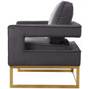  Manufacturer Color_Grey -- Noah Grey Velvet Upholstered Accent Chair IMAGE 4