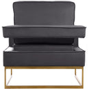 Manufacturer Color_Grey -- Noah Grey Velvet Upholstered Accent Chair IMAGE 5