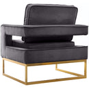  Manufacturer Color_Grey -- Noah Grey Velvet Upholstered Accent Chair IMAGE 6