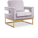  Manufacturer Color_Pink -- Noah Pink Velvet Upholstered Accent Chair IMAGE 1