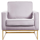 Manufacturer Color_Pink -- Noah Pink Velvet Upholstered Accent Chair IMAGE 3