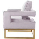  Manufacturer Color_Pink -- Noah Pink Velvet Upholstered Accent Chair IMAGE 4