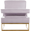  Manufacturer Color_Pink -- Noah Pink Velvet Upholstered Accent Chair IMAGE 5
