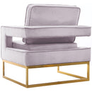  Manufacturer Color_Pink -- Noah Pink Velvet Upholstered Accent Chair IMAGE 6