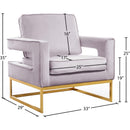  Manufacturer Color_Pink -- Noah Pink Velvet Upholstered Accent Chair IMAGE 7