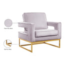  Manufacturer Color_Pink -- Noah Pink Velvet Upholstered Accent Chair IMAGE 8