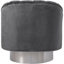  Manufacturer Color_Grey -- Meridian Farrah Swivel Fabric Accent Chair IMAGE 3