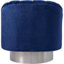  Manufacturer Color_Navy -- Farrah Navy Velvet Upholstered Swivel Accent Chair IMAGE 3