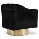  Manufacturer Color_Black -- Meridian Farrah Swivel Fabric Accent Chair IMAGE 1
